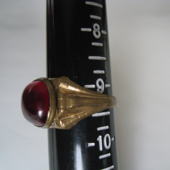 Men's Gold Tone Vintage Ring Size 9+ - Picture 10 of 10